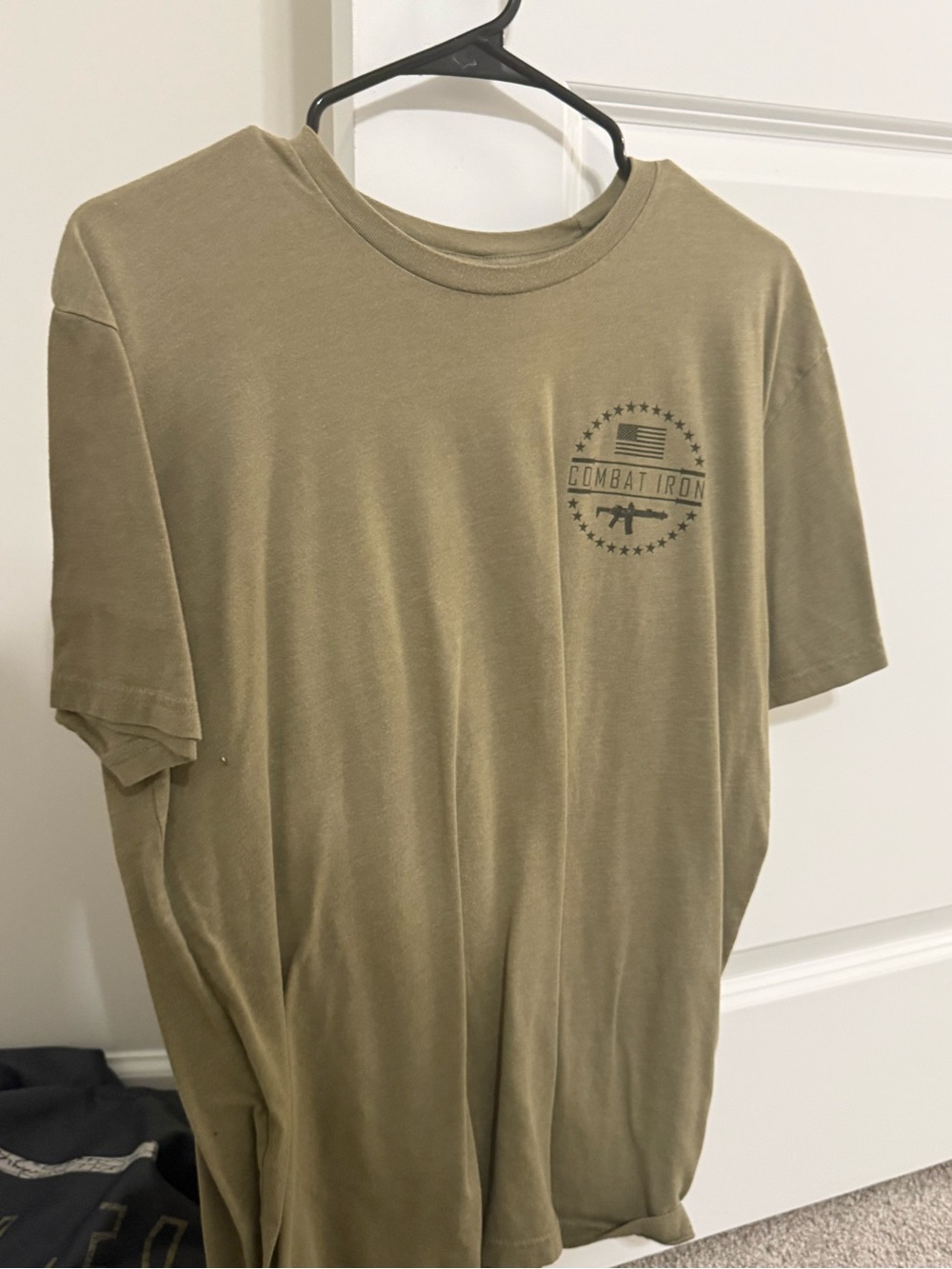Combat Iron 'Tattoos, Fitness & Freedom' Short Sleeve Tee - Olive - Picture 2 of 2